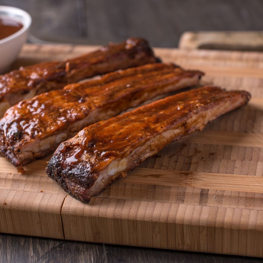 Żeberka wołowe w sosie barbecue z mango i imbirem