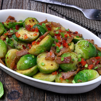 Cytrusowo-bekonowa brukselka 